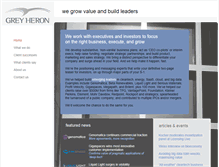 Tablet Screenshot of greyheron.com